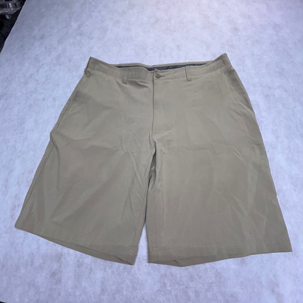 Ben Hogan Performance Shorts Golf Casual Flat Front Khaki Mens Size 36